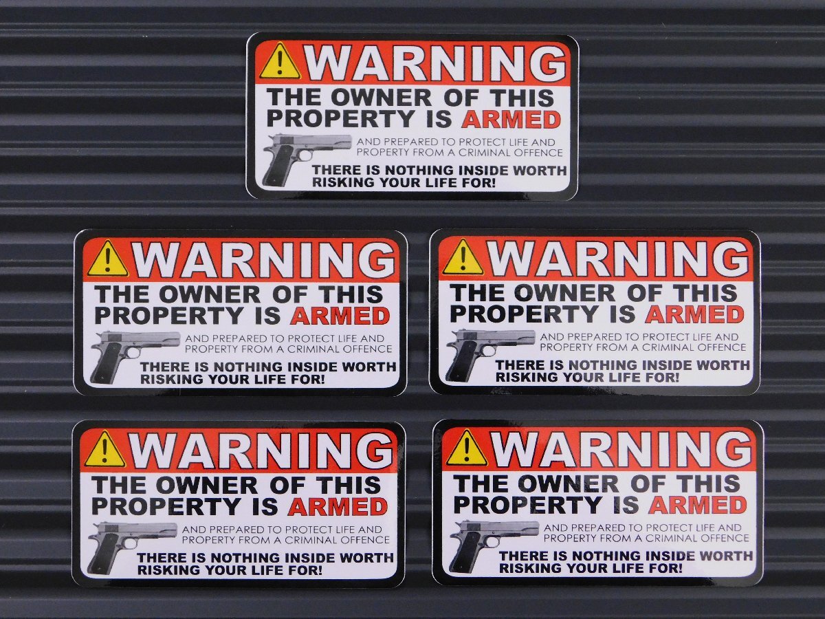 ◆送料\110◆【WARNING】※《レーシングステッカー/5枚セット》 (品番ms074) アメリカン雑貨 ガレージ拍卖