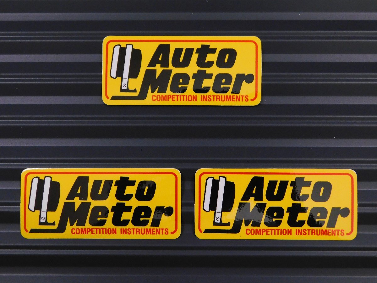 ◆送料\110◆【Auto Meter・オートメーター】※《レーシングステッカー/3枚セット》 (品番ms009) アメリカン雑貨 ガレージ拍卖