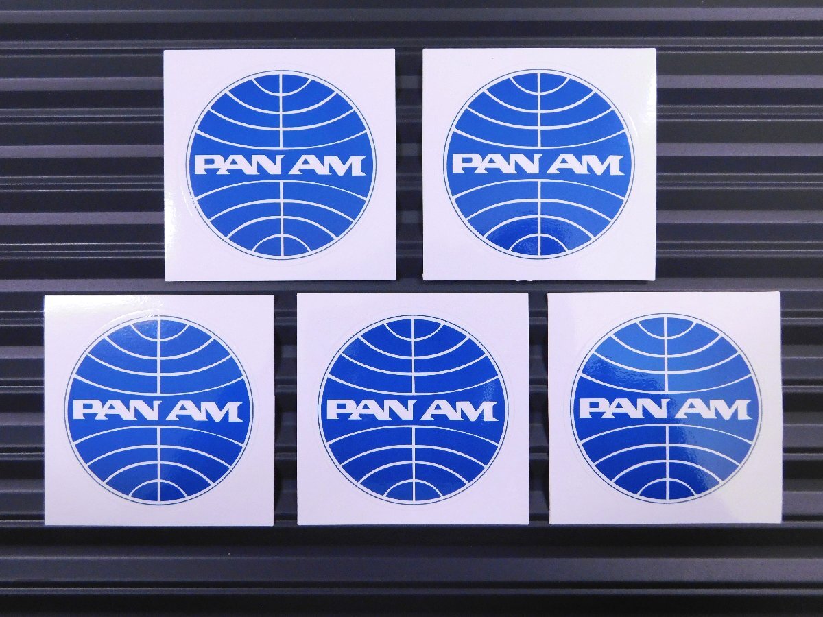 ◆送料\110◆【PAN AM・パンアメリカン航空】※《レーシングステッカー/5枚セット》 (品番ms059) アメリカン雑貨 ガレージ拍卖