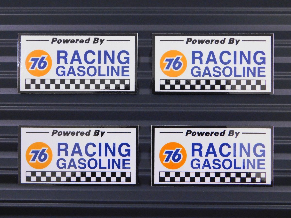 ◆送料\110◆【76 RACING GASOLINE】※《レーシングステッカー/4枚セット》 (品番ms003) アメリカン雑貨 ガレージ拍卖