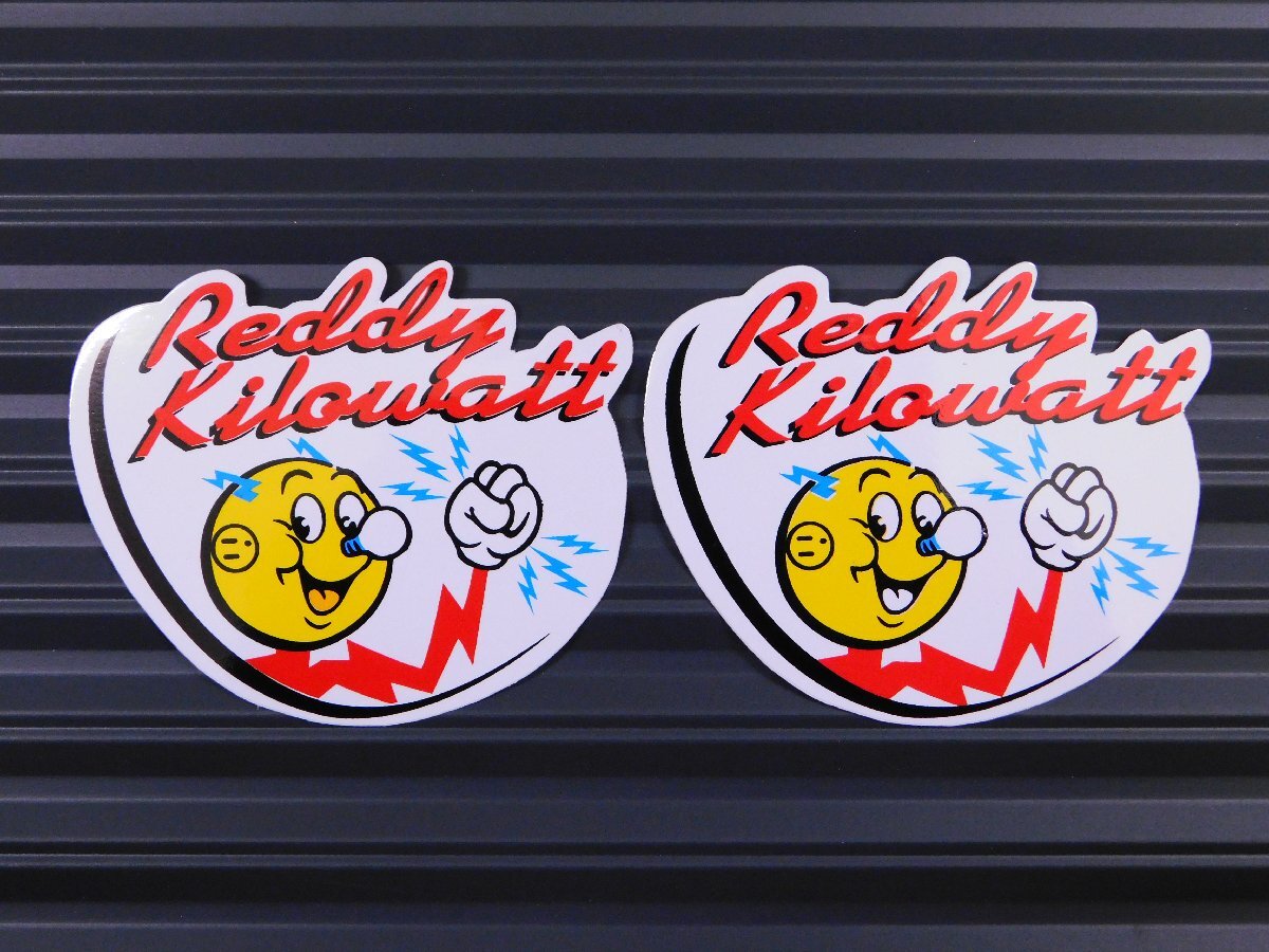 ◆送料\110◆【REDDY KILOWATT・レディキロワット】※《レーシングステッカー/2枚セット》 (品番ms097) アメリカン雑貨 ガレージ拍卖