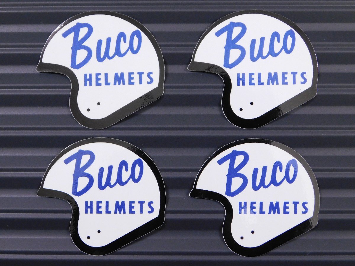 ◆送料\110◆【Buco HELMETS・ブコ】※《レーシングステッカー/4枚セット》 (品番ms023) アメリカン雑貨 ガレージ拍卖