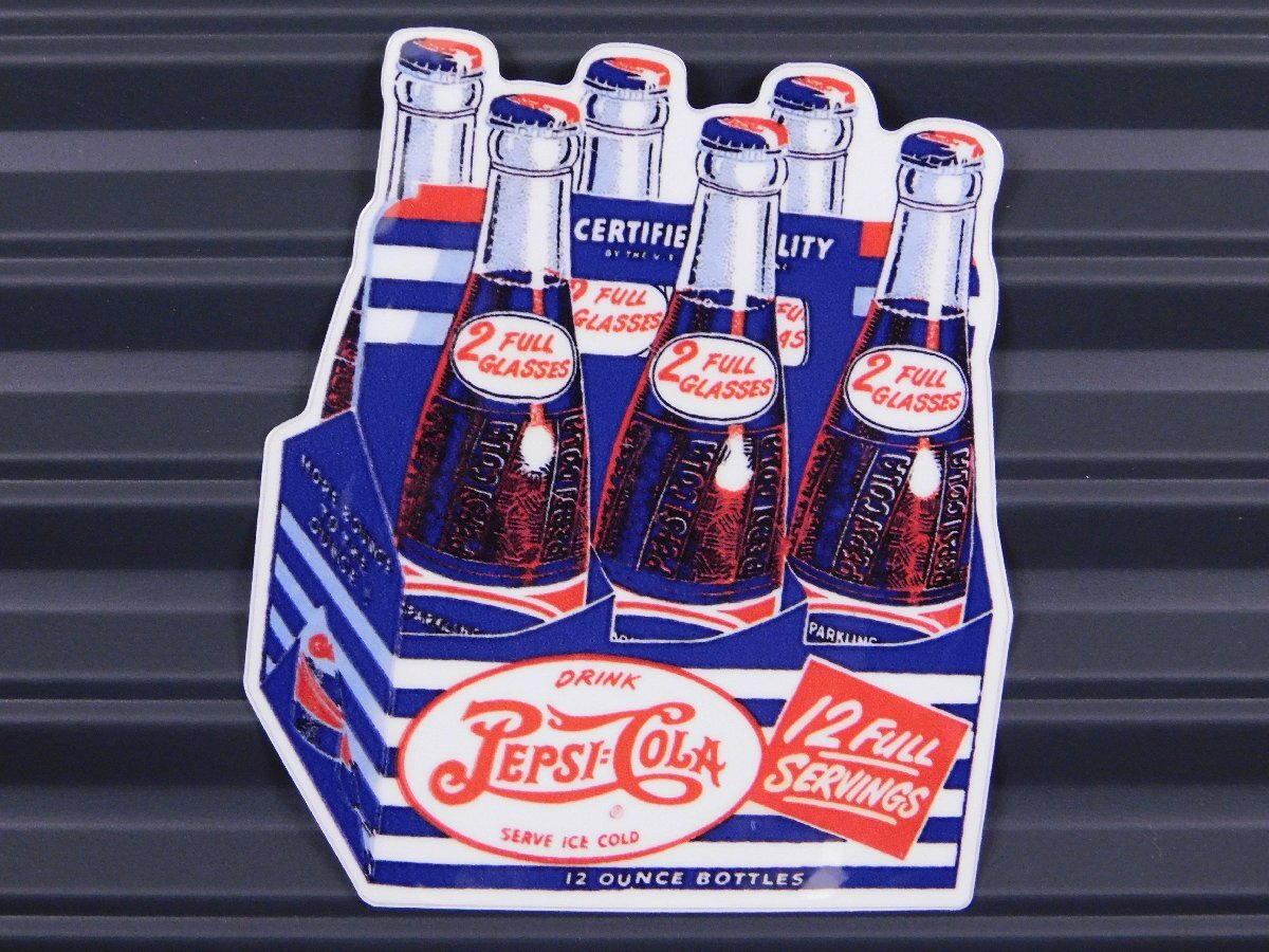 ◆送料\110◆【PEPSI・ペプシ】※《ボトルケースステッカー/サイズ84×73mm》 07~34年代ロゴ ペプシコーラ ステッカー拍卖