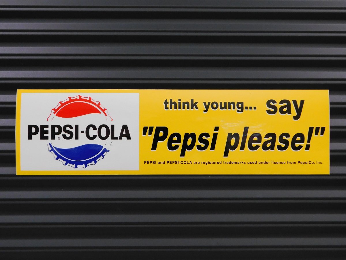 ◆送料\140◆【PEPSI・ペプシ】※《バンパーステッカー・サイズ76×279mm》 62~69年代ロゴ ペプシコーラ ステッカー拍卖