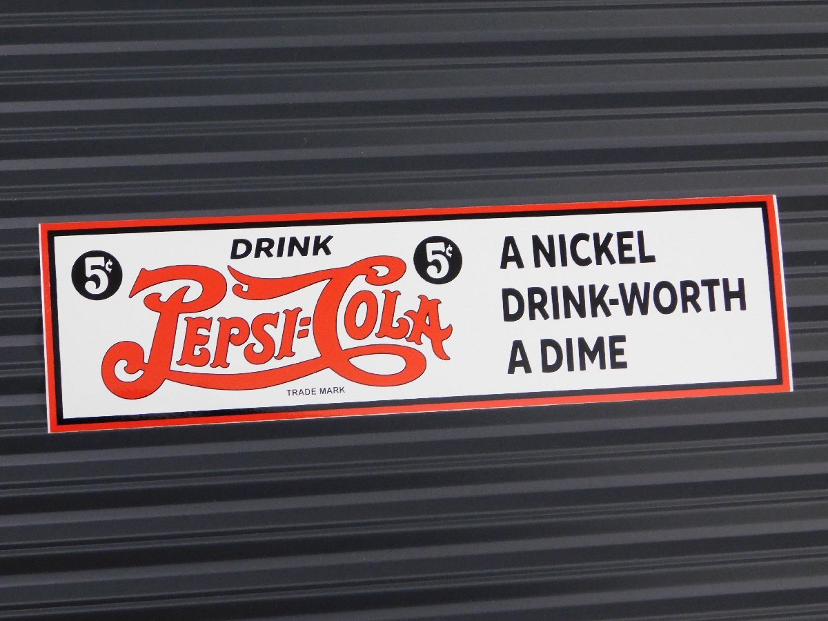 ◆送料\140◆【PEPSI・ペプシ】※《バンパーステッカー・サイズ76×279mm》 07~34年代ロゴ ペプシコーラ ステッカー拍卖