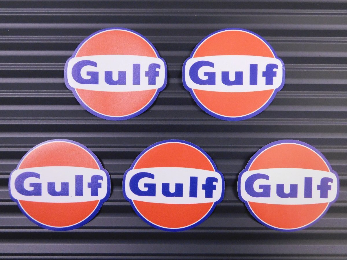 ◆送料\110◆【Gulf・ガルフ】※《レーシングステッカー/5枚セット》 (品番ms153) アメリカン雑貨 ガレージ拍卖