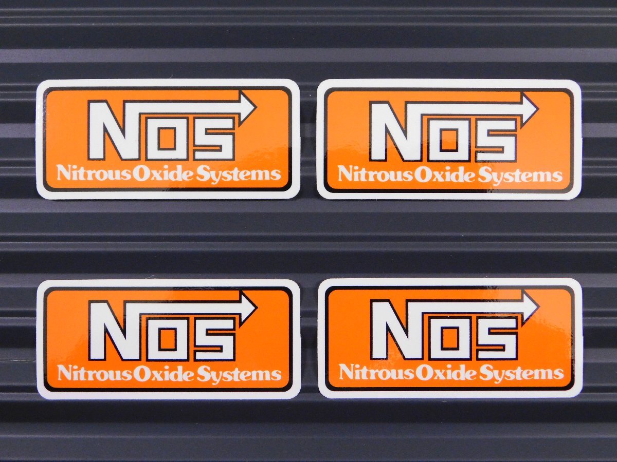 ◆送料\110◆【NOS・ナイトラス オキサイド システム】※《レーシングステッカー/4枚セット》 (品番ms007) アメリカン雑貨 ガレージ拍卖