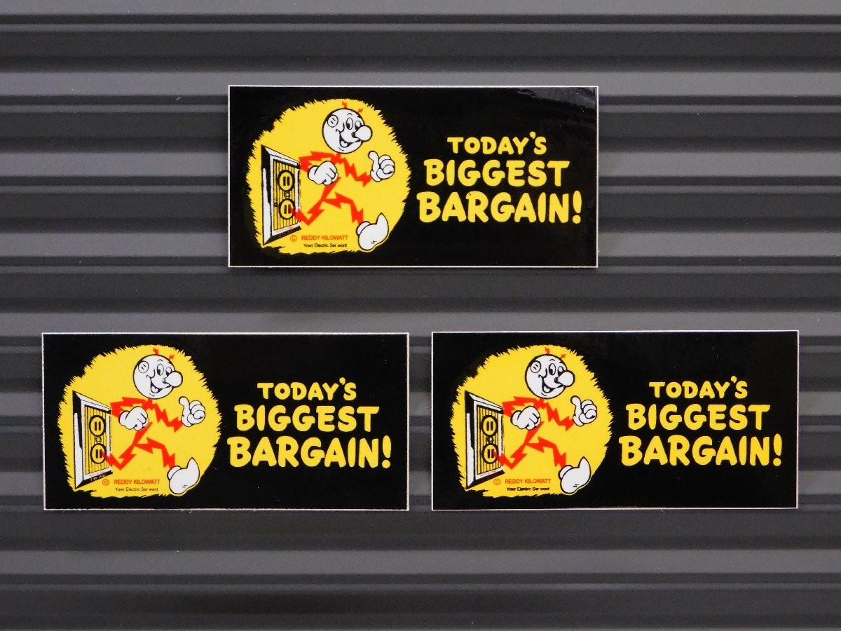 ◆送料\110◆【REDDY KILOWATT・レディキロワット】※《レーシングステッカー/3枚セット》 (品番ms042) アメリカン雑貨 ガレージ拍卖