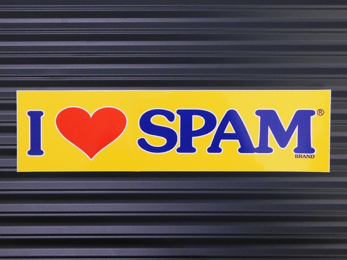 ◆送料\140◆【SPAM・スパム】※《バンパーステッカー/I LOVE SPAM・サイズ76×290mm》 ステッカー拍卖