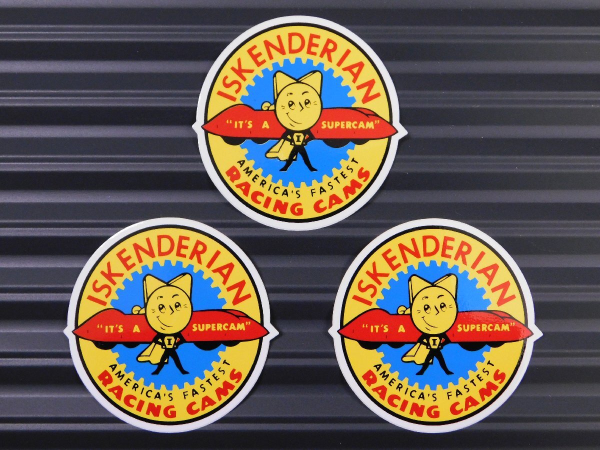 ◆送料\110◆【ISKENDERIAN・ISKYレーシングカム】※《レーシングステッカー/3枚セット》 (品番ms027) アメリカン雑貨 ガレージ拍卖