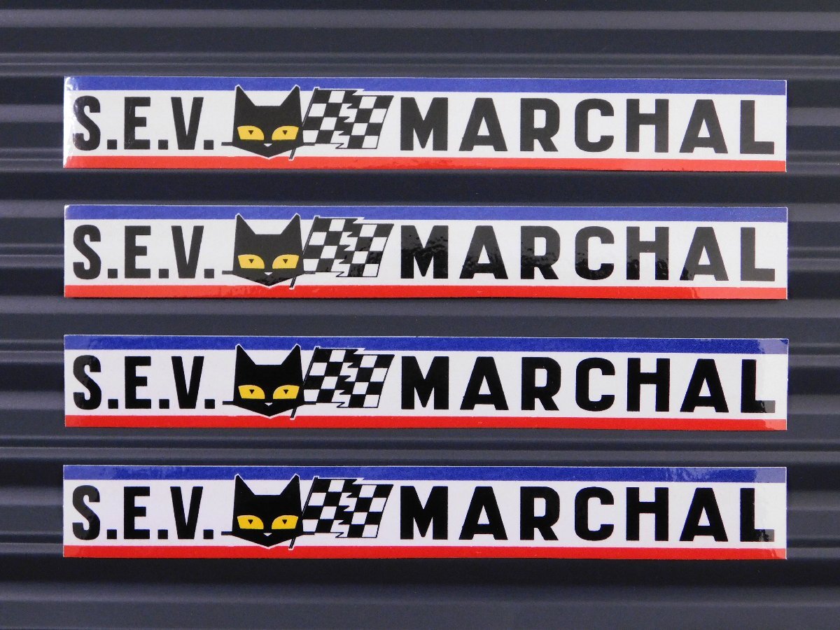 ◆送料\110◆【S.E.V MARCHAL・マーシャル】※《レーシングステッカー/4枚セット》 (品番ms121) アメリカン雑貨 ガレージ拍卖