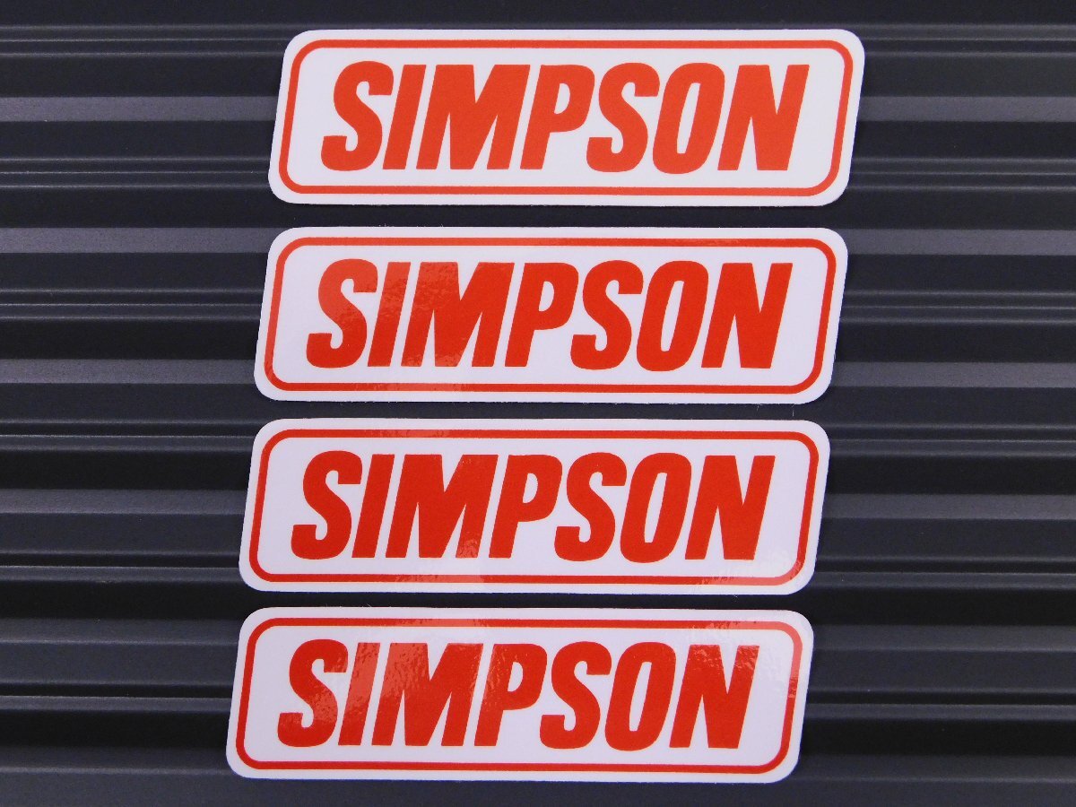 ◆送料\110◆【SIMPSON・シンプソン】※《レーシングステッカー/4枚セット》 (品番ms031) アメリカン雑貨 ガレージ拍卖