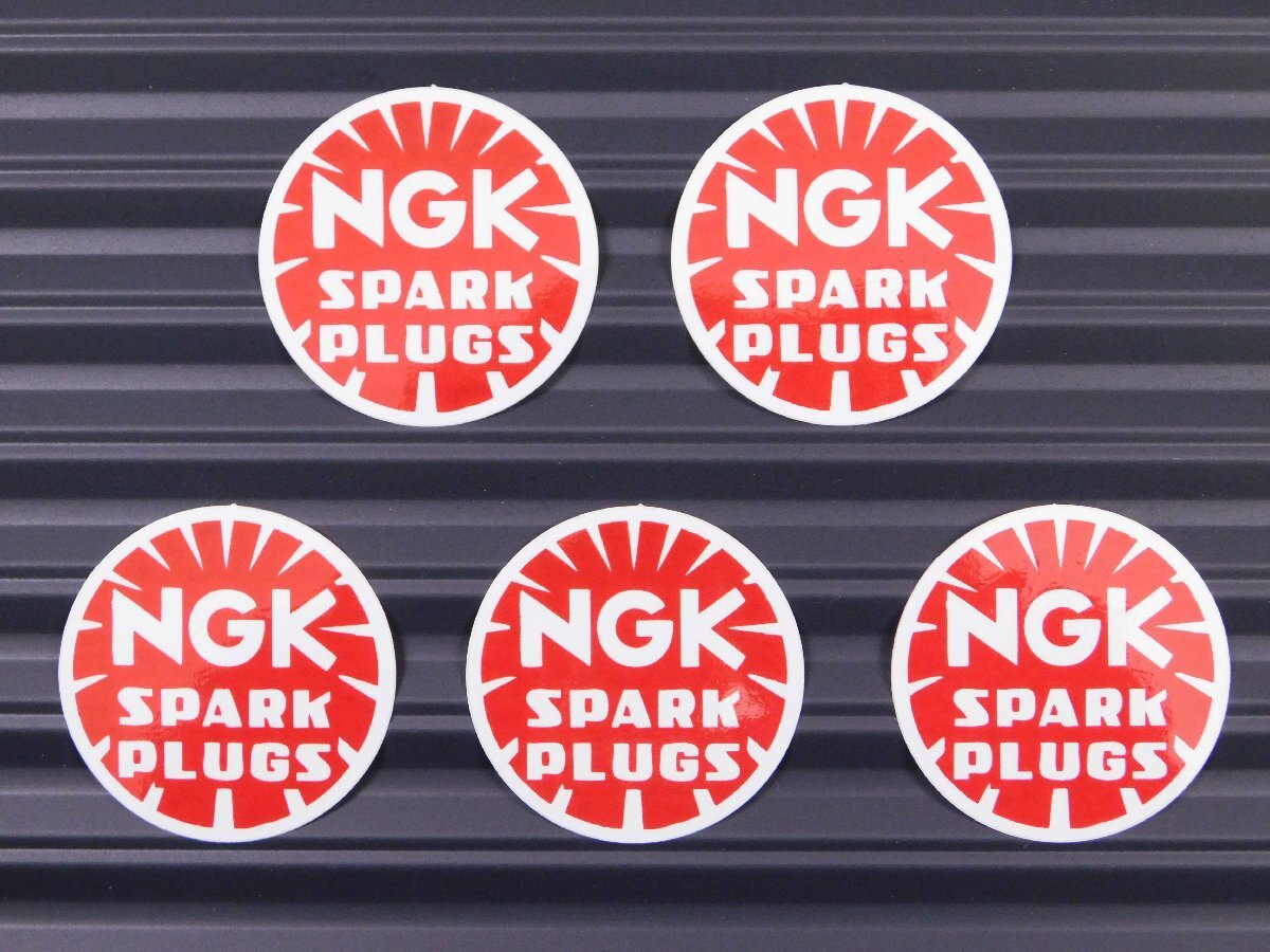◆送料\110◆【NGK SPARK PLUGS】※《レーシングステッカー/5枚セット》 (品番ms020) アメリカン雑貨 ガレージ拍卖
