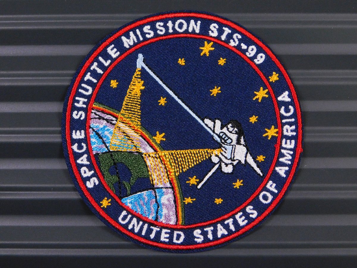 ◆送料\110◆【NASA・STS-99】※《アイロン刺繍ワッペン》 アメリカン雑貨 刺繍ワッペン アイロンワッペン スペースシャトル拍卖