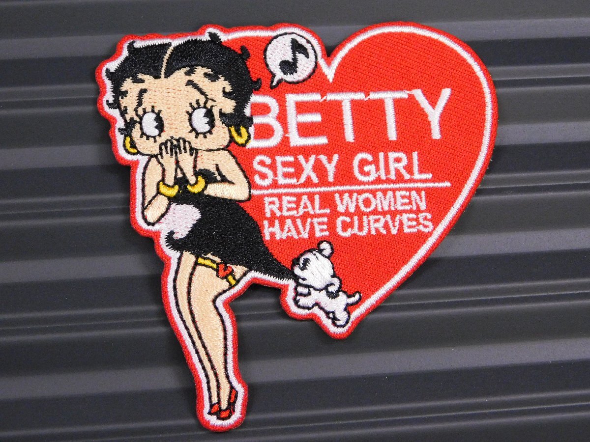 ◆送料\110◆【Betty Boop・ベティちゃん④】※《アイロン刺繍ワッペン》 アメリカン雑貨 刺繍ワッペン アイロンワッペン拍卖