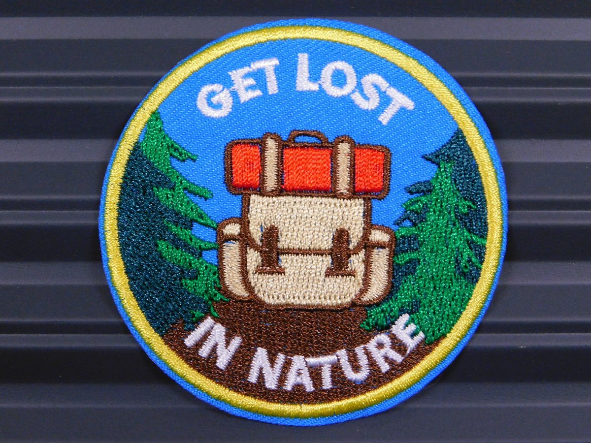 ◆送料\110◆【GET LOST・キャンプ】※《アイロン刺繍ワッペン》 アメリカン雑貨 刺繍ワッペン アイロンワッペン拍卖