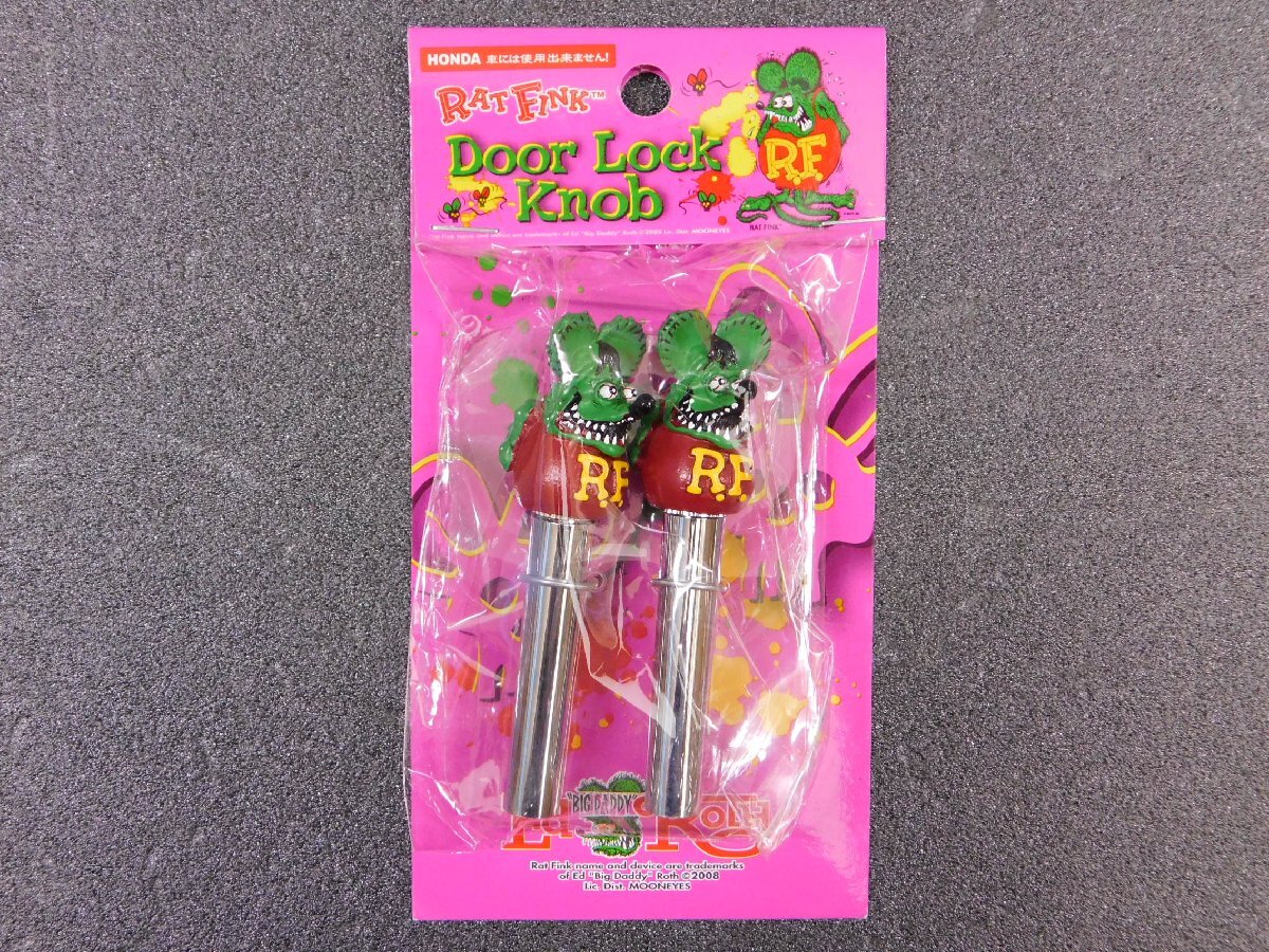 ◆送料無料◆【Rat Fink・ラットフィンク】※《ドアロックノブ・2本入り》 RAF322 MOONEYESムーンアイズ アメリカン雑貨 拍卖