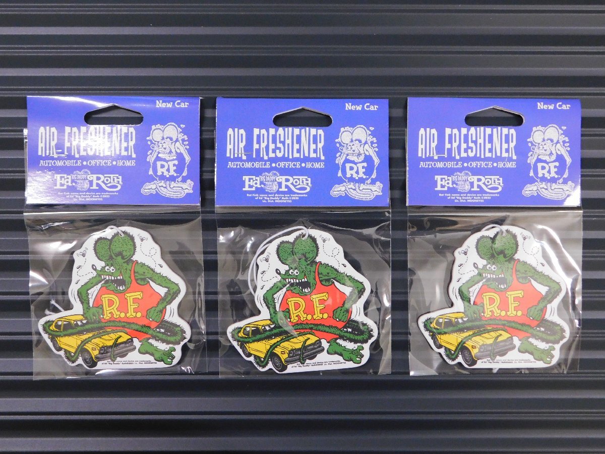 ◆送料\185◆【Rat Fink・ラットフィンク/CA CAR】※《エアーフレッシュナー・ニューカー / 3枚セット》 AIR FRESHENER アメ雑貨拍卖
