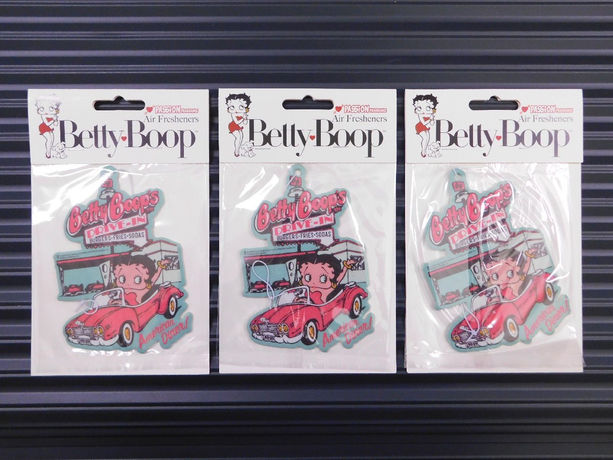 ◆送料\185◆【Betty Boop・ベティちゃん】※《エアーフレッシュナー3枚 / パッション》 品番BT-DINER AIR FRESHENER アメリカン雑貨拍卖