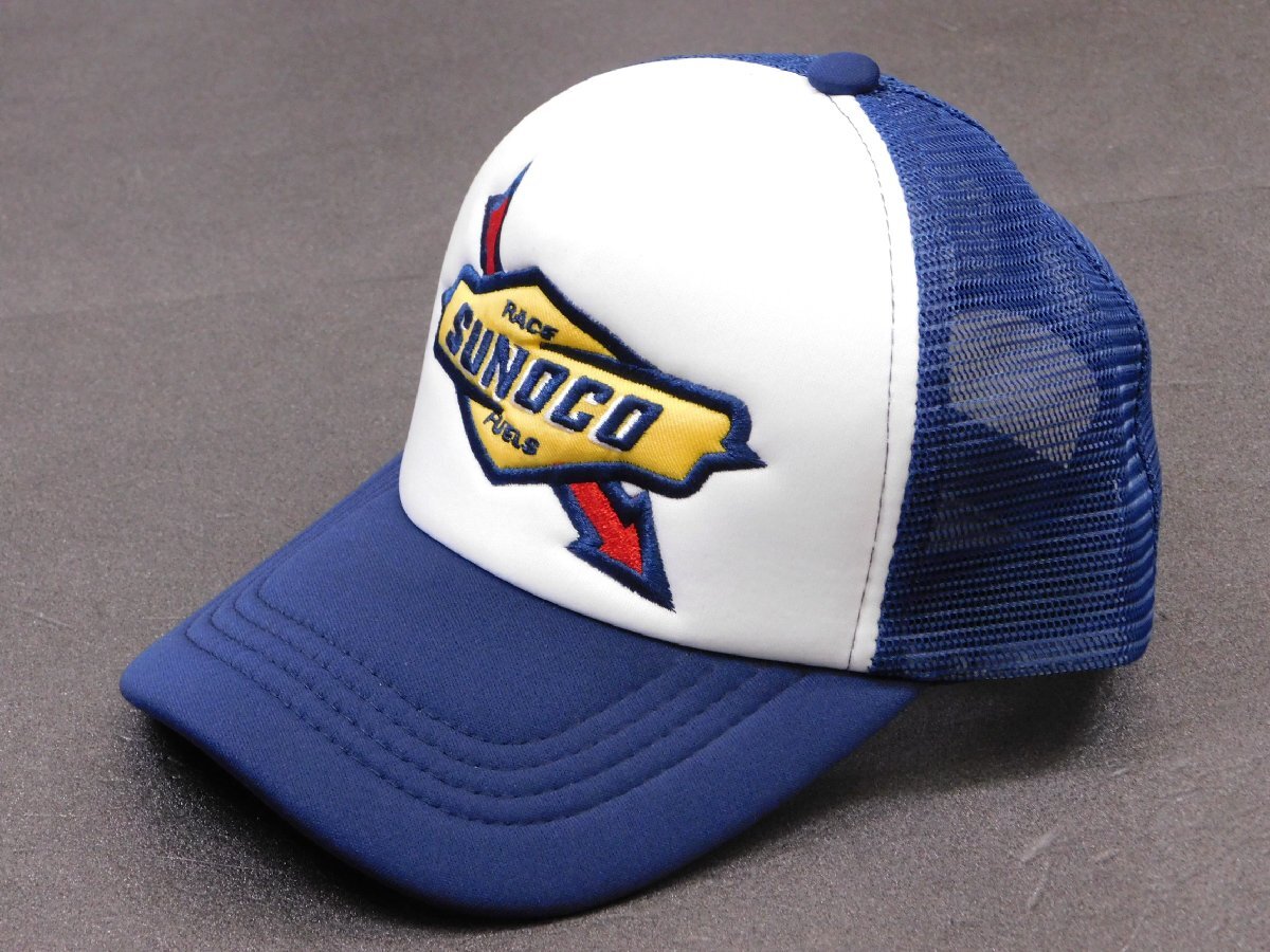 ◆送料\450◆【SUNOCO・スノコ】※《メッシュキャップ / ネイビー×ホワイト》 刺繍 企業柄 アメカジ拍卖
