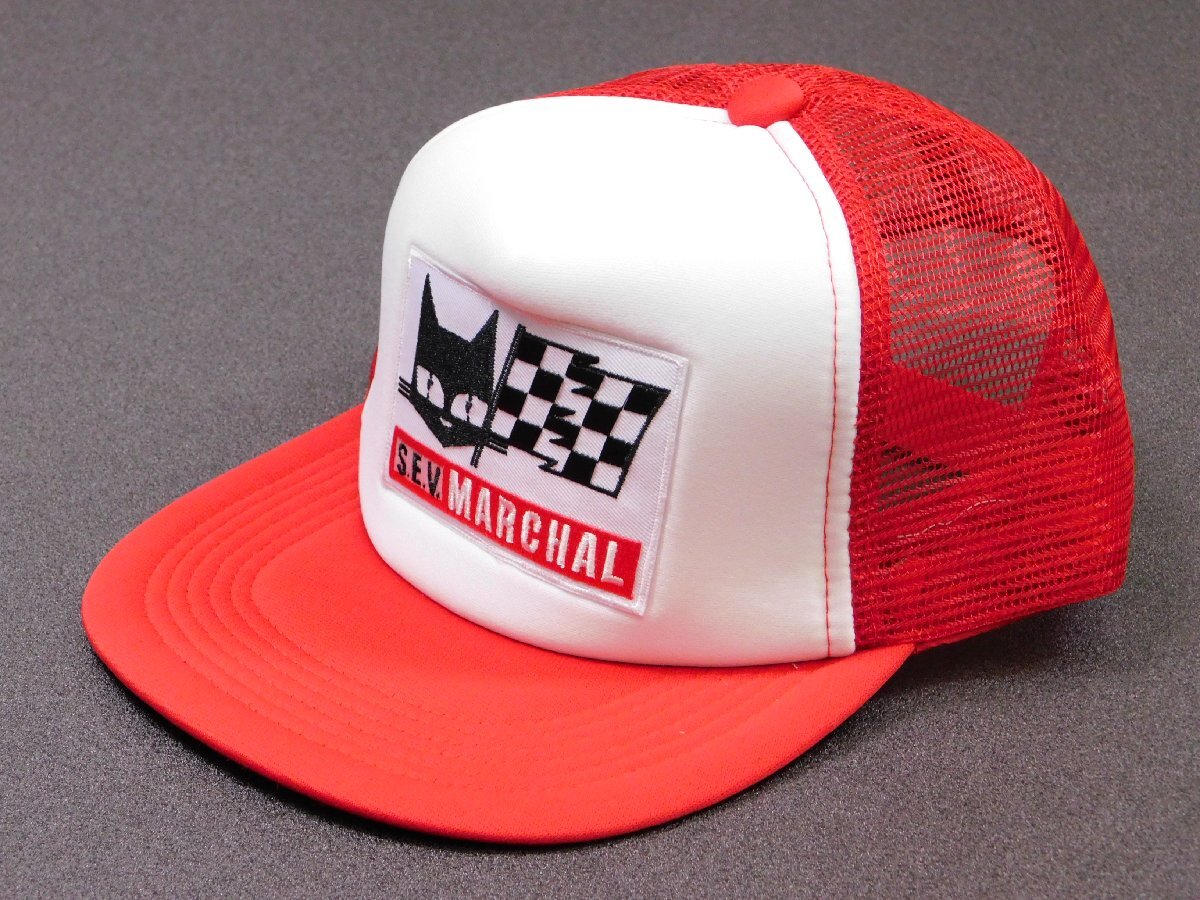 ◆送料\450◆【s.e.v. MARCHAL・マーシャル】※《メッシュキャップ / レッド×ホワイト》 刺繍 企業柄 アメカジ拍卖