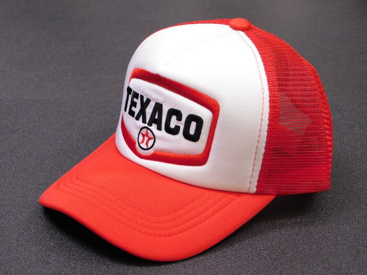 ◆送料\450◆【TEXACO・テキサコ】※《メッシュキャップ / レッド×ホワイト》 刺繍 企業柄 アメカジ拍卖