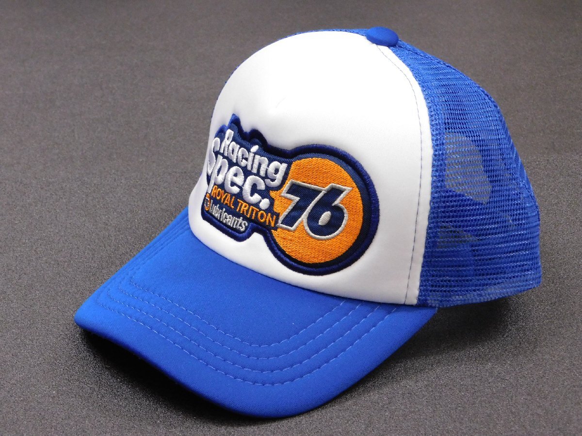 ◆送料\450◆【76Lubricants】※《メッシュキャップ / ブルー×ホワイト》 刺繍 企業柄 アメカジ拍卖