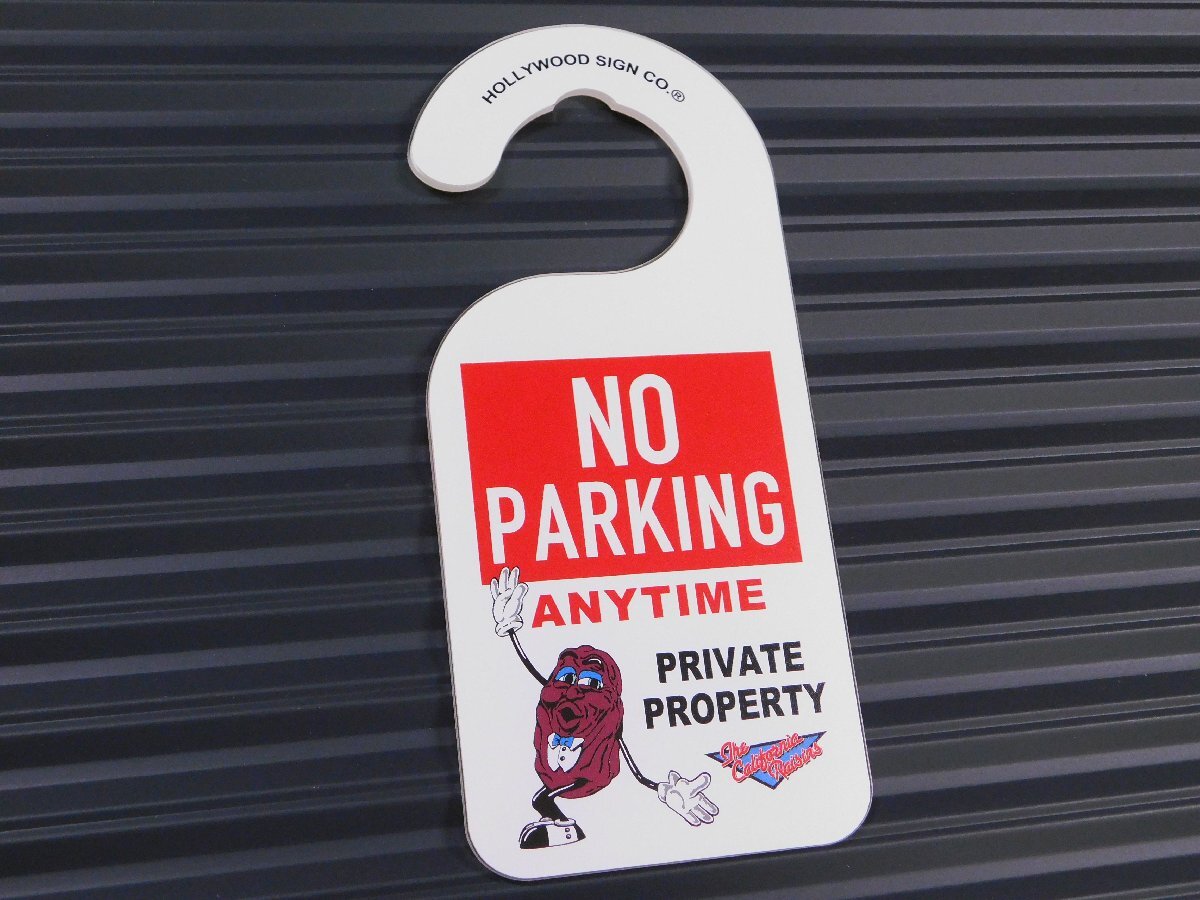 ◆送料\185◆【RAISIN・カリフォルニアレーズン】※《 ハンガーサイン/NO PARKING 》 リバーシブル ドアノブに引っ掛けるだけ!拍卖
