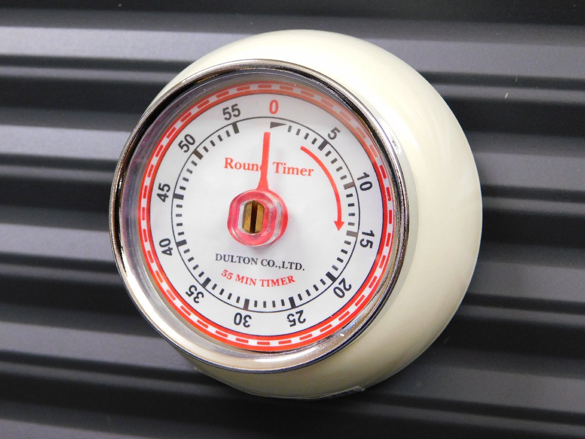 ◆送料¥450◆【DULTON・ダルトン】※《キッチンタイマー / アイボリー》 ゼンマイ式 裏面マグネット付き 100-189IV拍卖