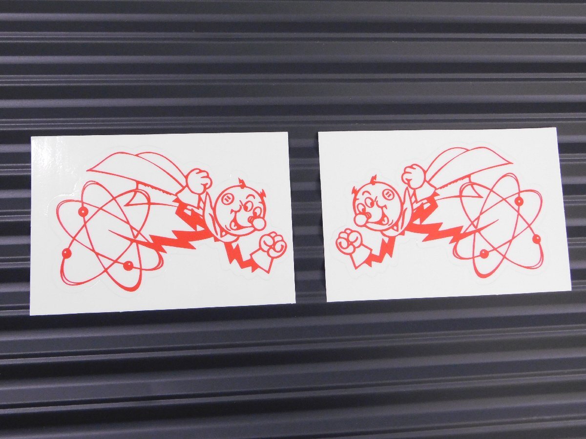 ◆送料\110◆【REDDY KILOWATT・レディキロワット】※《レーシングステッカー/左右セット》 (品番ms043) アメリカン雑貨 ガレージ拍卖