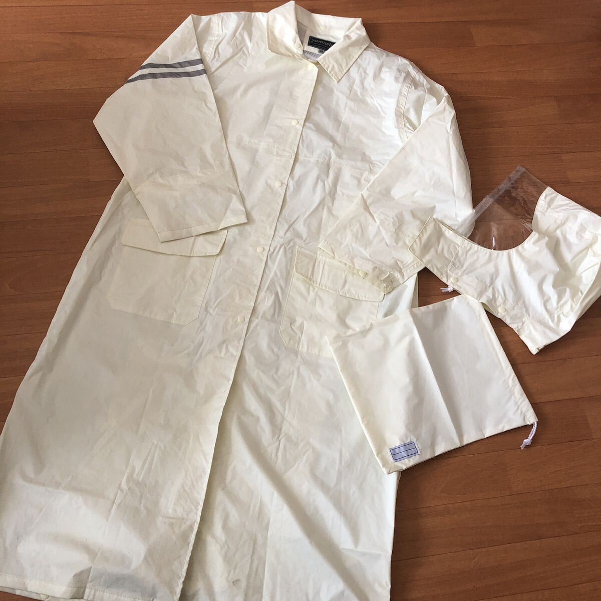 通学用レインコート ★ 自転車通学 雨合羽 リュック対応 125cm拍卖