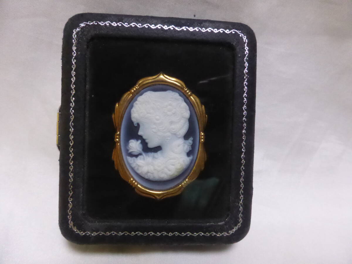 K18 カメオ ブローチ ペンダントトップ ストーンカメオ☆拍卖
