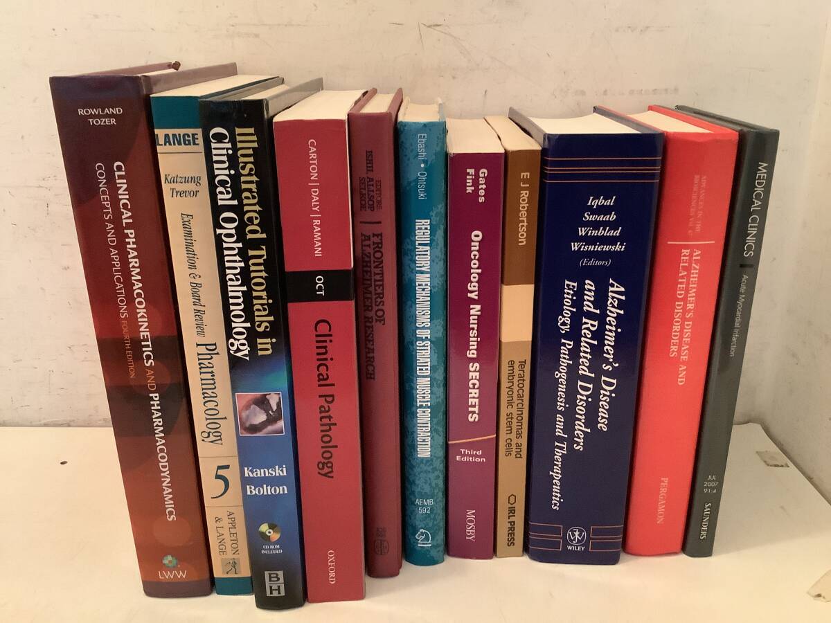 ★a670 洋書 医学関連本 まとめて11冊 医療 心筋梗塞 アルツハイマー 臨床 薬理学 1Gb8拍卖