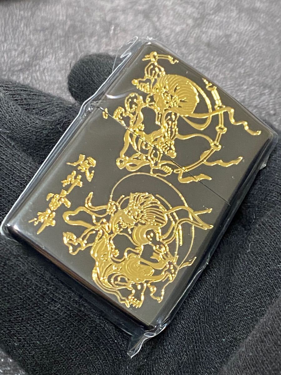 zippo 風神 雷神 ゴールド刻印 和柄 希少モデル 2023年製拍卖
