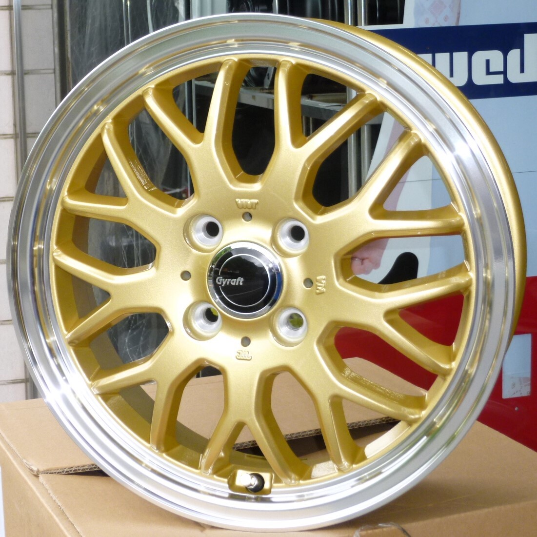 税込! JF5/JF6系 N-BOX用ホイール 「GYRAFT-9M」GLD 新品1台分拍卖