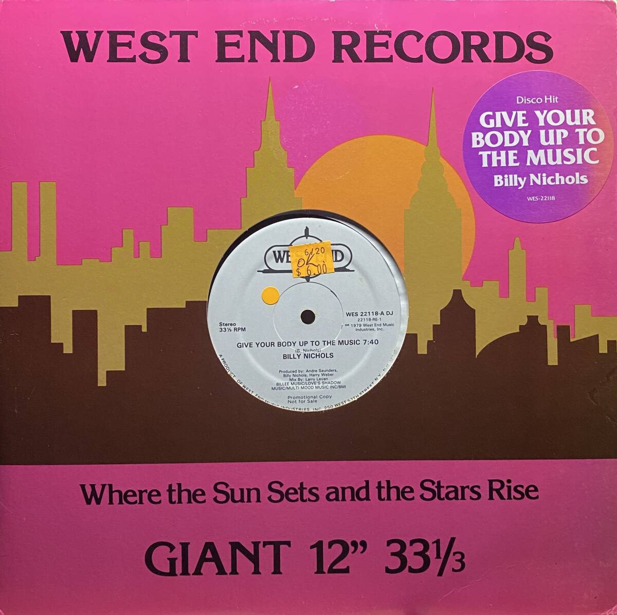 BILLY NICHOLS/GIVE YOUR BODY UP TO THE MUSIC拍卖