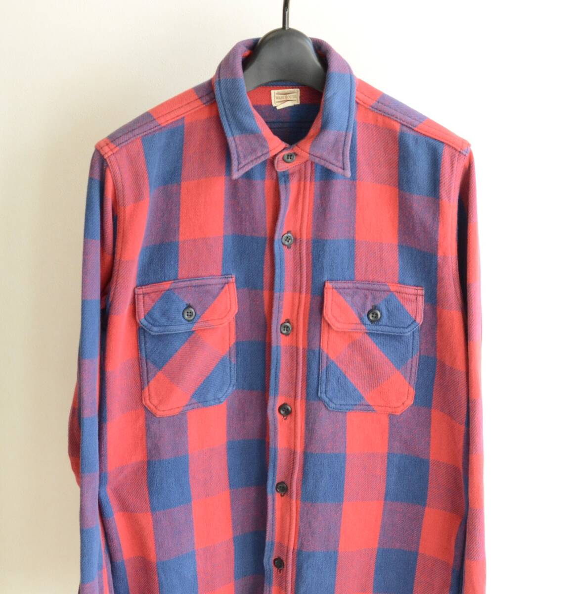 ウエアハウス マチ付き ヘビーネル ネルシャツ フランネルシャツ size 36拍卖