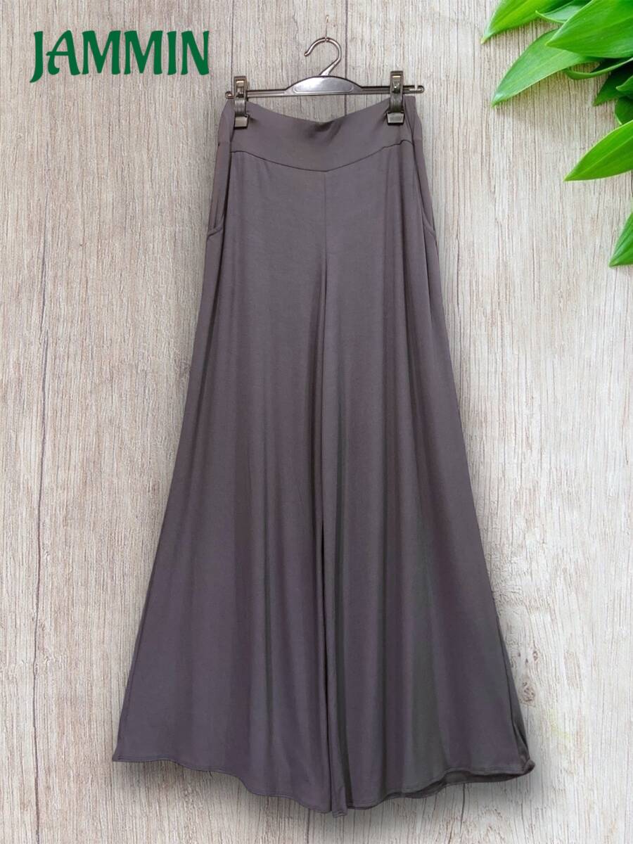 ストレッチワイドパンツ グレー スパンデックス エスニック アジアン拍卖