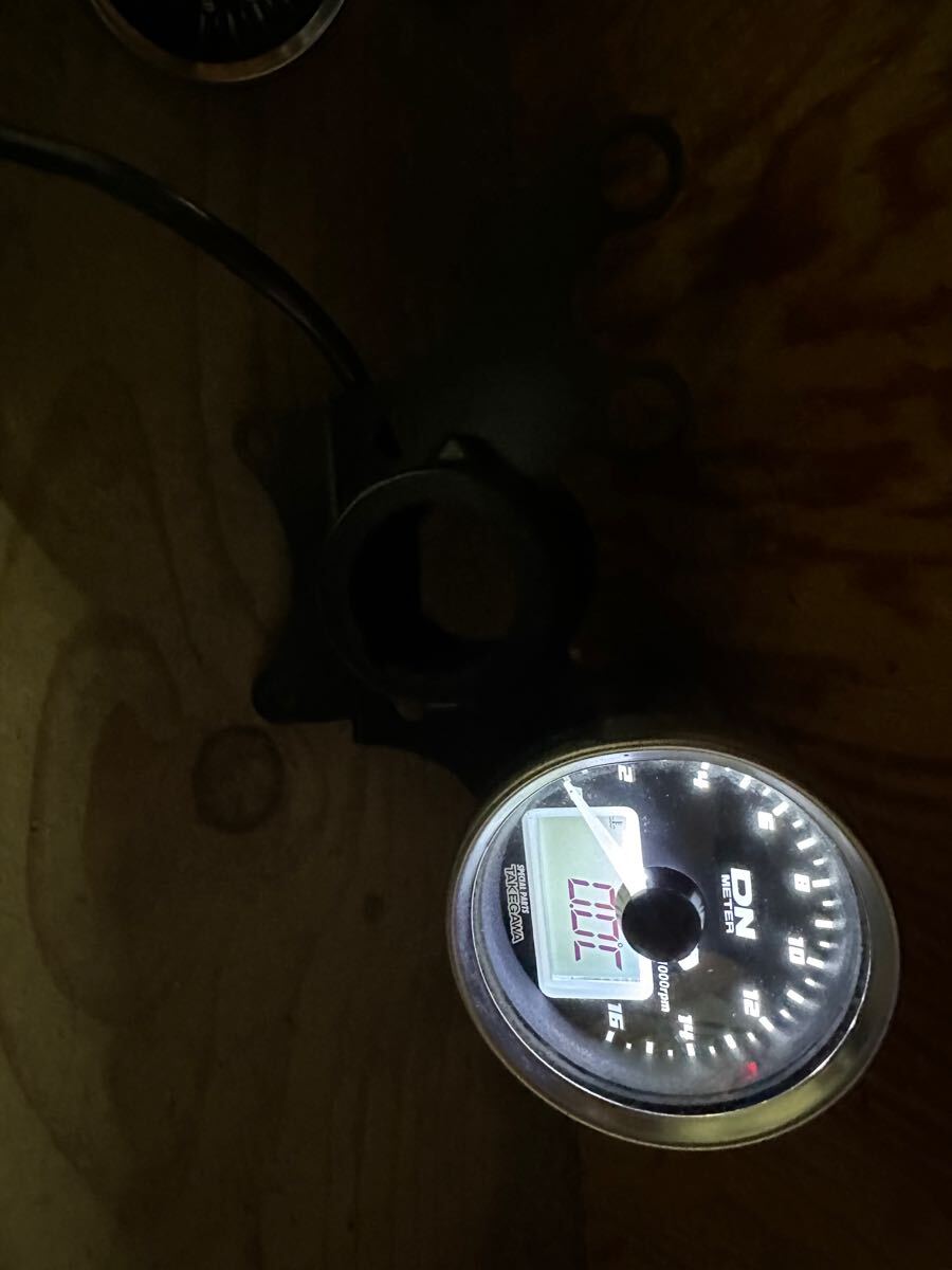 希少 武川 DNメーター ホワイト モンキー ダックス シャリー カブ 武川メーターブラケット付き タコメーター 拍卖