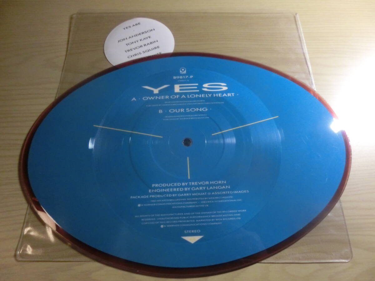 YES OWNER OF A LONELY HEART UK レコード SHAPED PICTURE DISC 拍卖