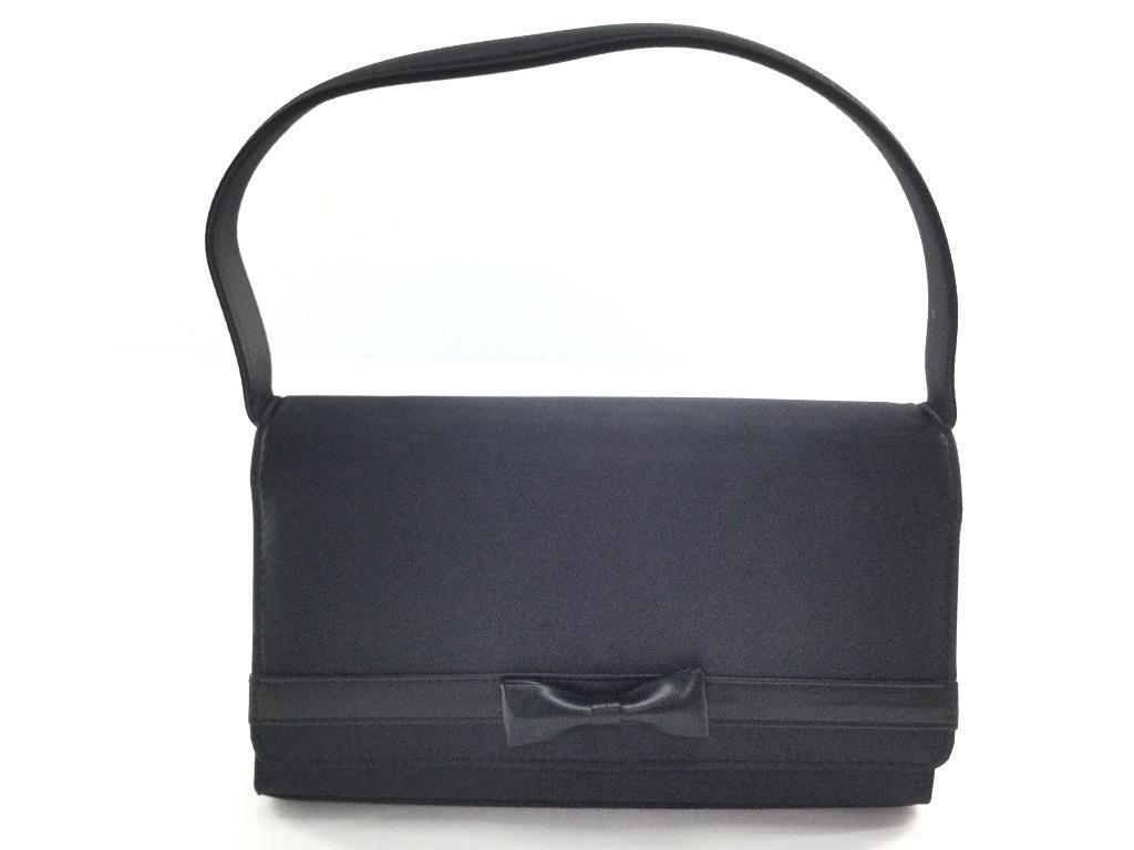 フォーマルバッグ 3点セット リボン付き 手提げ サブ ふくさ 冠婚葬祭 入学式 卒業式 ブラック拍卖