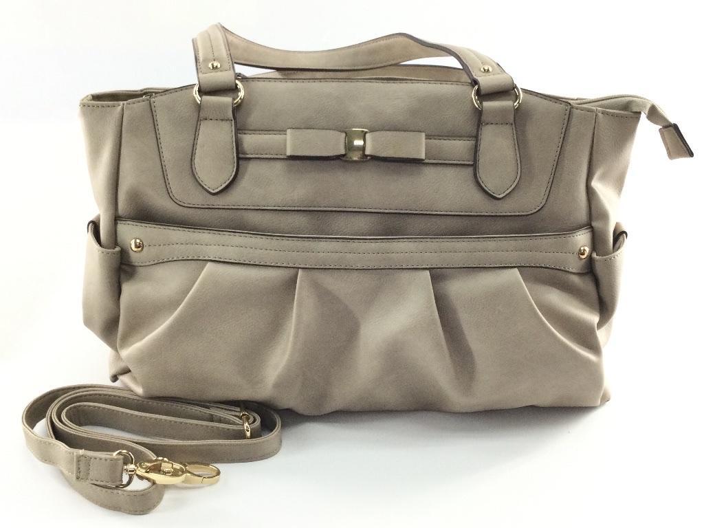 バッグ レディース 10ポケット リボンモチーフ アンティーク調 2WAY トート A4対応 大容量 ベージュ拍卖