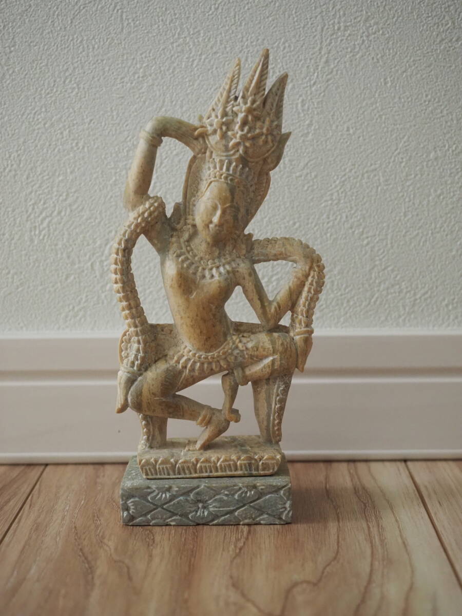 【置物】石像 アプサラ カンボジア アンコールワット アプサラダンス フィギュリン フィギュア インテリア拍卖