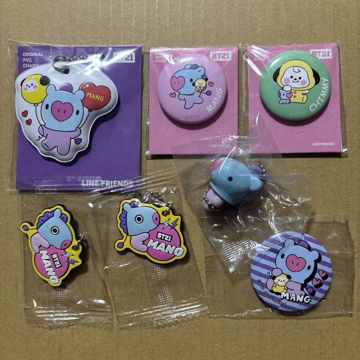 BT21 MANG くら寿司 ビッくらポン ラバーマスコット 缶バッジ マスコット ファミマ限定 PVCチャーム 缶バッジ BTS ホソク J-hope拍卖