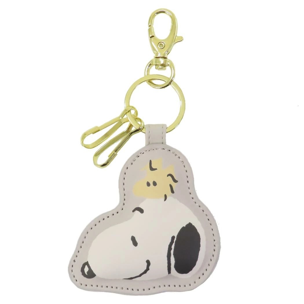 【即決】▽スヌーピー ミラー付きぷっくりキーリング▽ カミオジャパン キーホルダー 鏡付き かわいい キャラクター // 221105拍卖