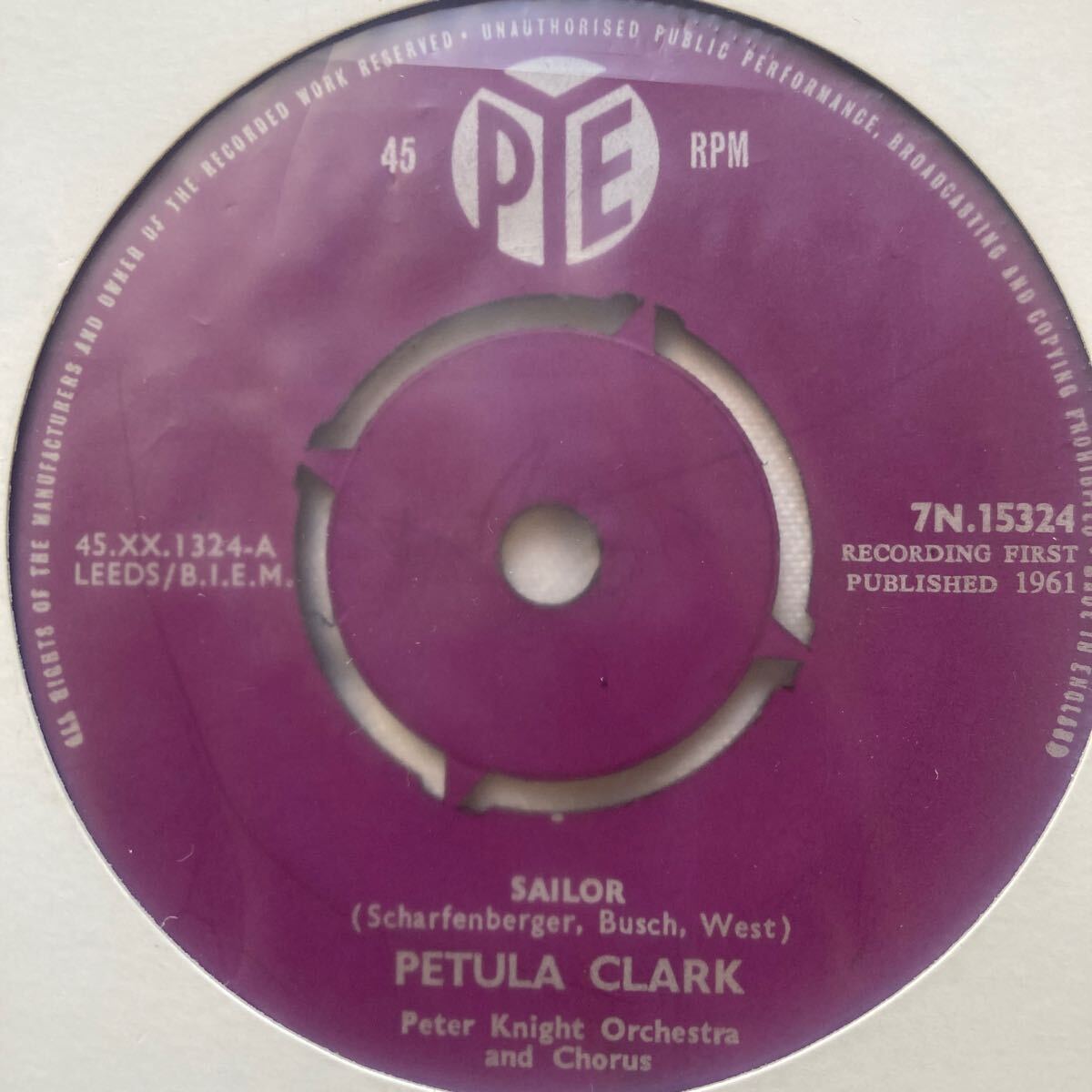 PETULA CLARK、sailor、7インチレコード、オールディーズ、oldies、オルガンバー、サバービア拍卖