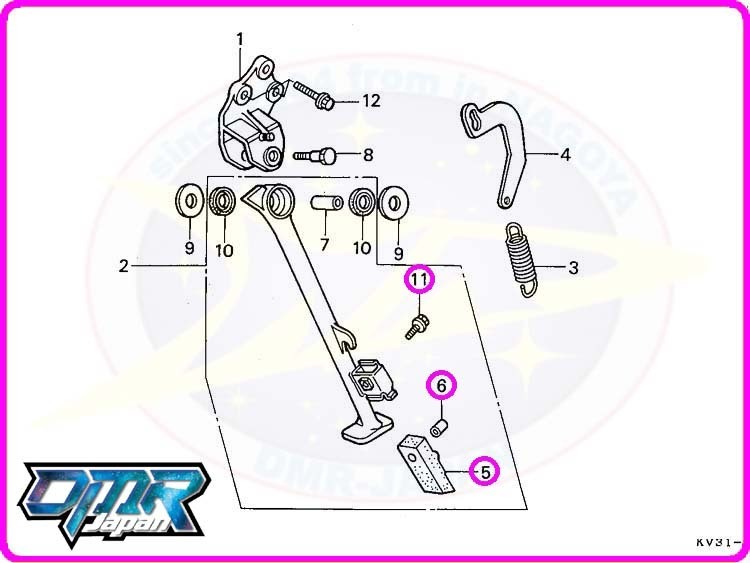 【新品】 サイドスタンドラバー ボルト&カラーセット NSR250R MC18拍卖