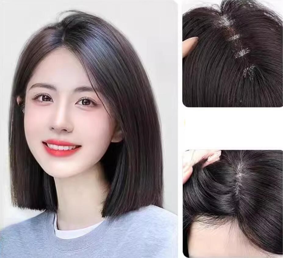 新入荷部分ウィッグ 人毛100% レディース ヘアピース トップピース かつら 頭頂部ウィッグ 部分かつら 30cm自然 白髪隠し 薄毛 増毛 拍卖