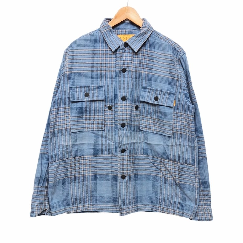 UNION ORIGINAL Union Original GARRETT SHIRT Check flannel shirt WSL-024 ユニオン フランネルチェックシャツ ブルー拍卖