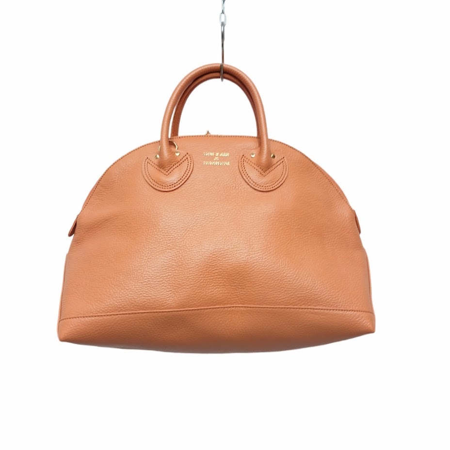 25 美品 YOUNG&OLSEN ヤングアンドオルセン EMBOSSED LEATHER ZIP BOAT BAG M GOLDEN BROWN YO2401-GD010 ボストンバッグ ハンドバッグ拍卖